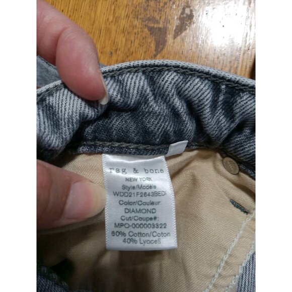 RAG & BONE Jeans Womens 28 GRAY GREY LOW RISE BOYFRIEND Preowned  Summer Winter - Picture 7 of 9